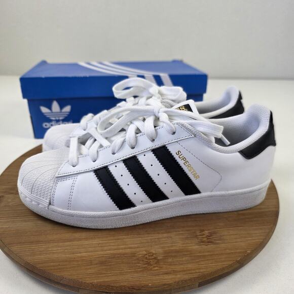 Adidas Originals Superstar Shoes Mens Size 7 White Black Shell Toe C77124 - Picture 1 of 15